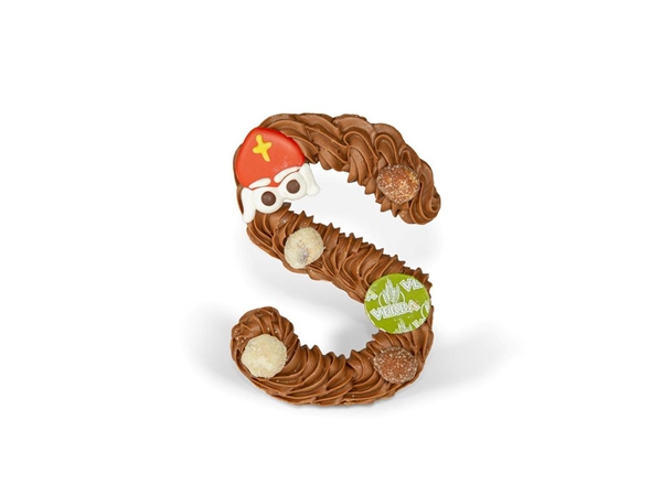 Luxe chocolade letter groot gespoten