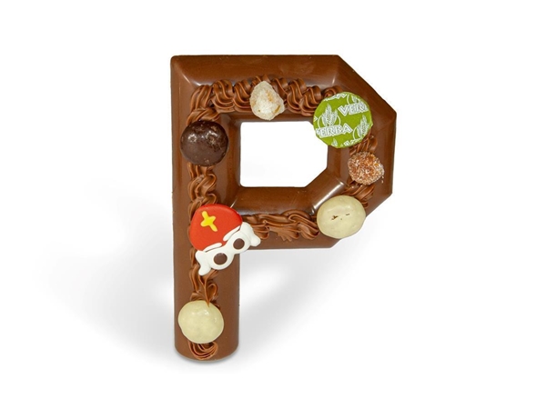 Luxe chocolade letter groot massief